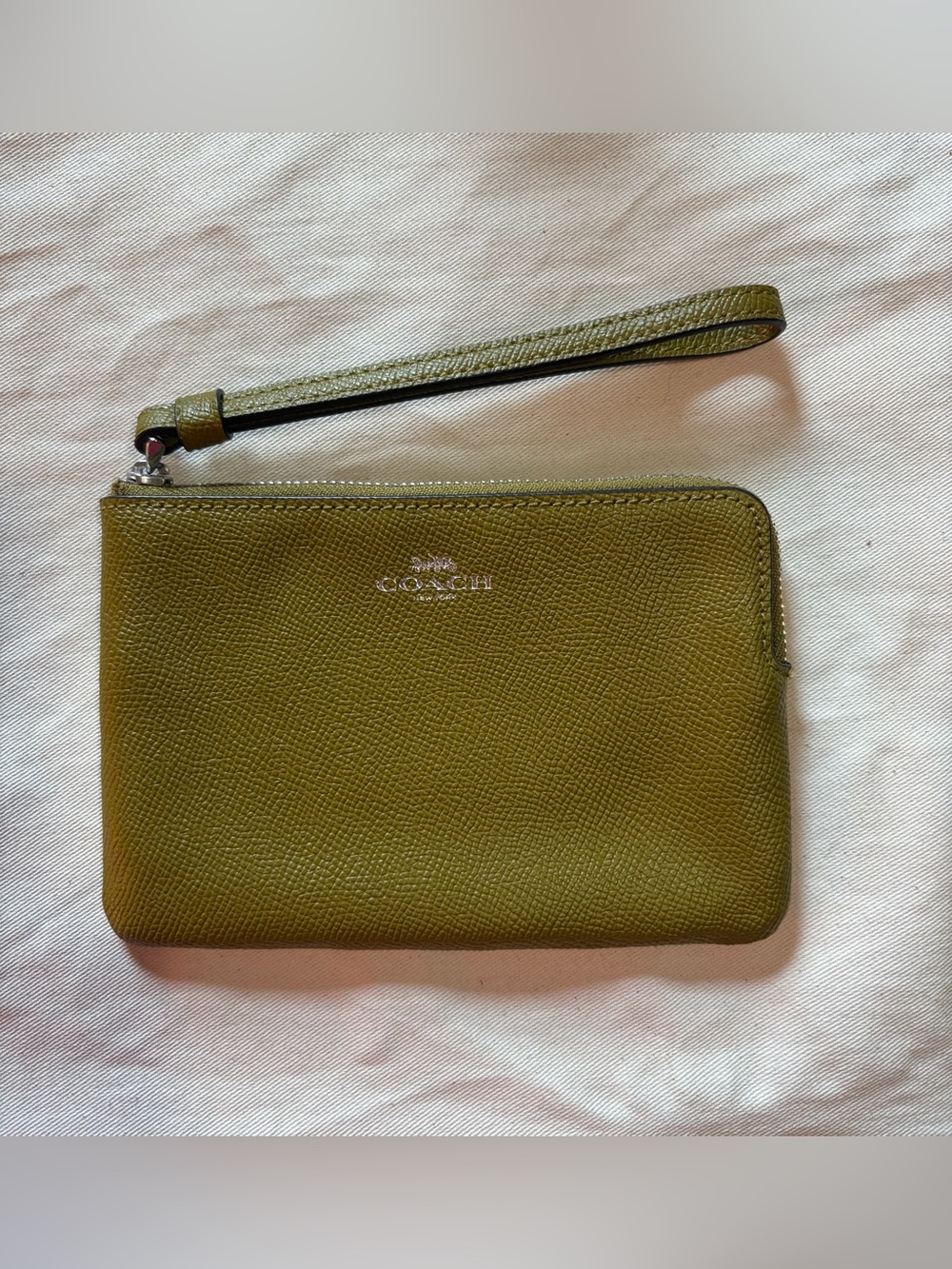 Coach Green Leather Wristlet